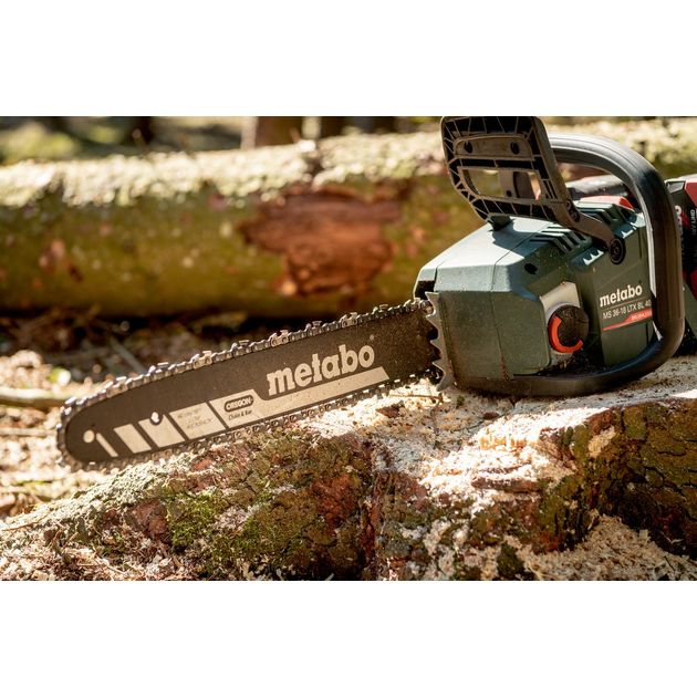 Metabo Пила ланцюгова MS 36-18 LTX BL 40, 40см, Li-Power / LiHD 18В, 22м/сек, крок 3/8" LP, 3.2 кг, фото , изображение 3 | SNABZHENIE.com.ua Metabo Пила ланцюгова MS 36-18 LTX BL 40, 40см, Li-Power / LiHD 18В, 22м/сек, крок 3/8" LP, 3.2 кг, фото , изображение 3 | SNABZHENIE.com.ua