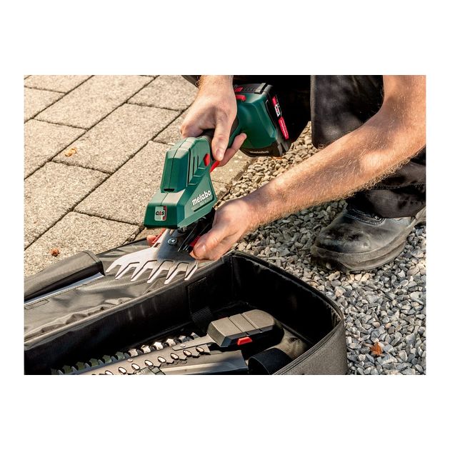 Metabo Ножиці для трави акумуляторні SGS 18 LTX Q, 18В, лезо 11.5 см, + насадка для кустів 20см, 0.8кг, без АКБ та ЗП, фото , изображение 6 | SNABZHENIE.com.ua Metabo Ножиці для трави акумуляторні SGS 18 LTX Q, 18В, лезо 11.5 см, + насадка для кустів 20см, 0.8кг, без АКБ та ЗП, фото , изображение 6 | SNABZHENIE.com.ua