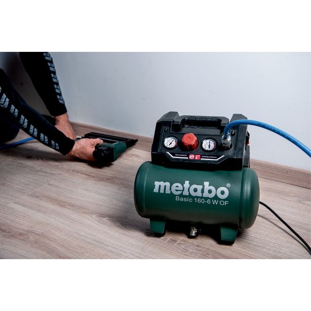 Metabo Компресор BASIC 160-6 W OF PBASIC 160-6 W OF, ресивер 6л, 900Вт, 160л/хв, 8 бар, 8.4кг, фото , изображение 4 | SNABZHENIE.com.ua Metabo Компресор BASIC 160-6 W OF PBASIC 160-6 W OF, ресивер 6л, 900Вт, 160л/хв, 8 бар, 8.4кг, фото , изображение 4 | SNABZHENIE.com.ua