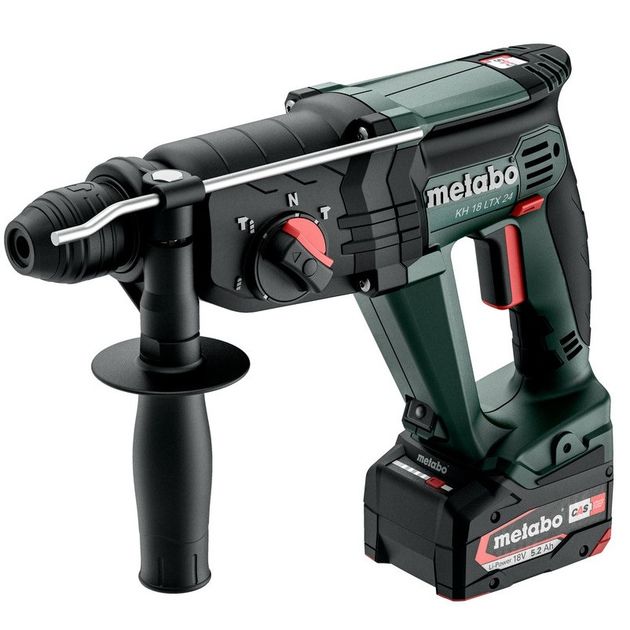 Metabo Перфоратор KH 18 LTX 24 акумуляторний, Li-Power, 18В 2*5.2Аг, SDS-plus, 2.1Дж, 3 режими, 0-1400об/хв, metaBOX 165 L, 2.6кг, фото  | SNABZHENIE.com.ua