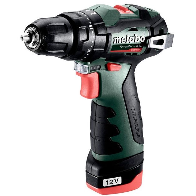 Metabo Шурпокрут-дриль POWERMAXX SB BL, акумуляторний,Li-Power, 2*12В, 2 Аг, кейс, 0.7кг, фото  | SNABZHENIE.com.ua