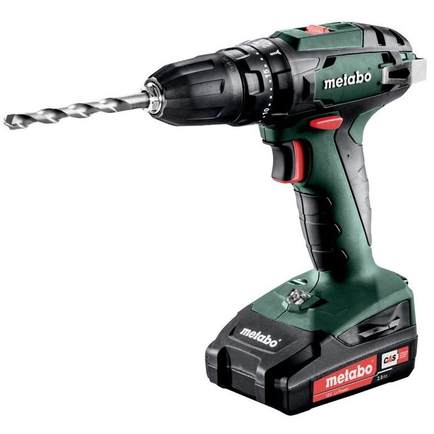 Metabo Шурпокрут-дриль SB 18, акумуляторний, Li-Power, 2*18В, 2Аг, 0-450/0-1600об/хв, 1.3кг, фото  | SNABZHENIE.com.ua