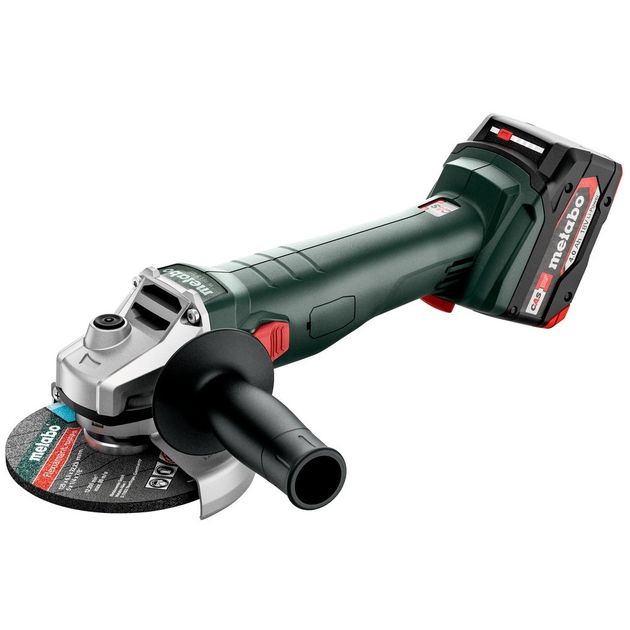 Metabo Шліфмашина кутова акумуляторна W 18 L 9-125, 125мм, Li-Power, 2*18В, 4Аг, 8500об/хв, М14, 2.3кг, фото  | SNABZHENIE.com.ua