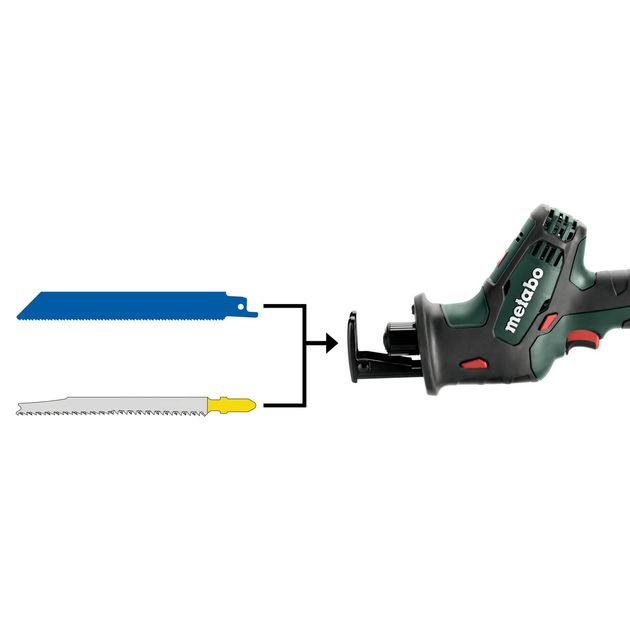 Metabo Пилка сабельна SSE 18 LTX COMPACT акумуляторна, 18В, 13мм, 0-3100об/хв, без АКБ та ЗП, фото , изображение 4 | SNABZHENIE.com.ua Metabo Пилка сабельна SSE 18 LTX COMPACT акумуляторна, 18В, 13мм, 0-3100об/хв, без АКБ та ЗП, фото , изображение 4 | SNABZHENIE.com.ua