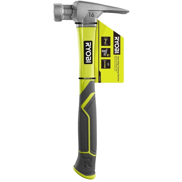 Ryobi Молоток столярний RH16FSS 450г магнітний утримувач руків'я скловолокно, фото , зображення 6 | SNABZHENIE.com.ua Ryobi Молоток столярний RH16FSS 450г магнітний утримувач руків'я скловолокно, фото , зображення 6 | SNABZHENIE.com.ua