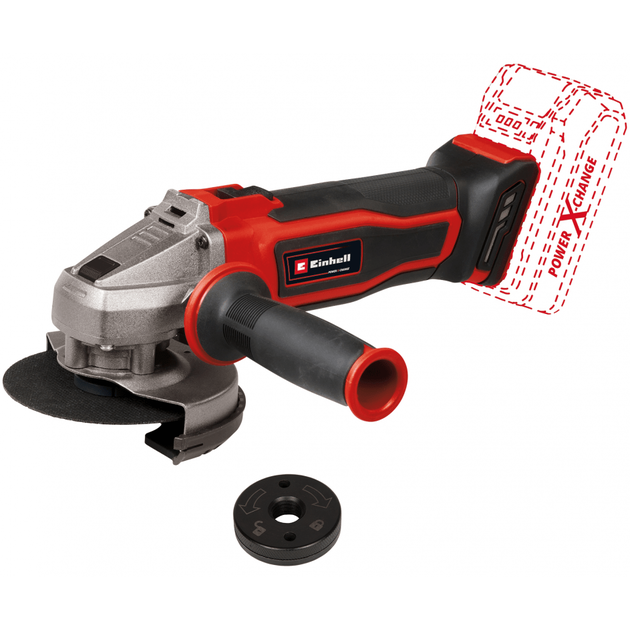 Einhell Шліфмашина кутова TE-AG 18/115 Q Li - Solo PXC акумуляторна, 1.7 кг (без АКБ та ЗП), фото , зображення 3 | SNABZHENIE.com.ua Einhell Шліфмашина кутова TE-AG 18/115 Q Li - Solo PXC акумуляторна, 1.7 кг (без АКБ та ЗП), фото , зображення 3 | SNABZHENIE.com.ua