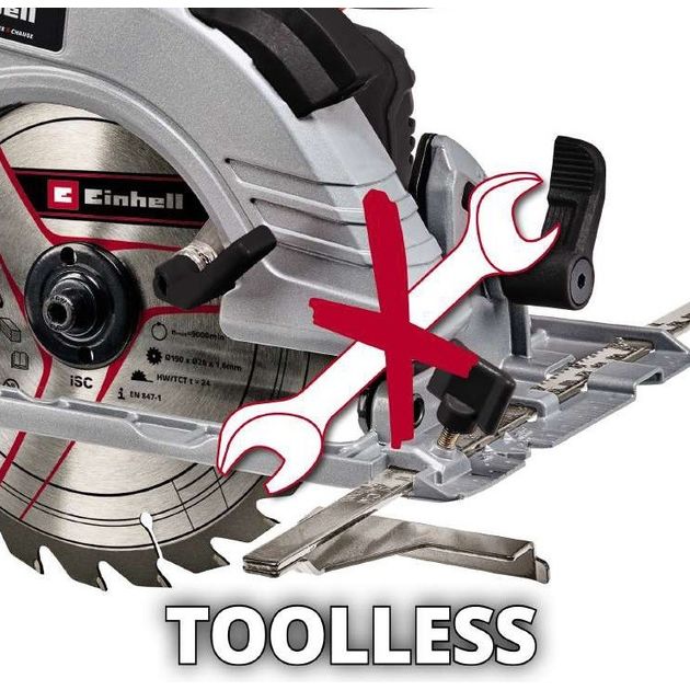 Einhell Пила циркулярна TE-CS 18/190 Li BL - Solo акум., PXC, безщітк., 3800 об/хв, 3.23 кг (без АКБ і ЗП), фото , изображение 5 | SNABZHENIE.com.ua Einhell Пила циркулярна TE-CS 18/190 Li BL - Solo акум., PXC, безщітк., 3800 об/хв, 3.23 кг (без АКБ і ЗП), фото , изображение 5 | SNABZHENIE.com.ua