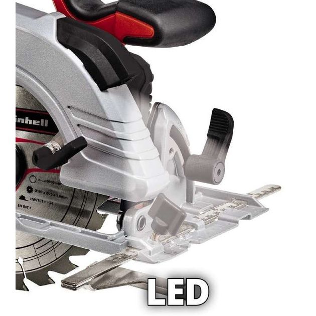 Einhell Пила циркулярна TE-CS 18/190 Li BL - Solo акум., PXC, безщітк., 3800 об/хв, 3.23 кг (без АКБ і ЗП), фото , изображение 6 | SNABZHENIE.com.ua Einhell Пила циркулярна TE-CS 18/190 Li BL - Solo акум., PXC, безщітк., 3800 об/хв, 3.23 кг (без АКБ і ЗП), фото , изображение 6 | SNABZHENIE.com.ua
