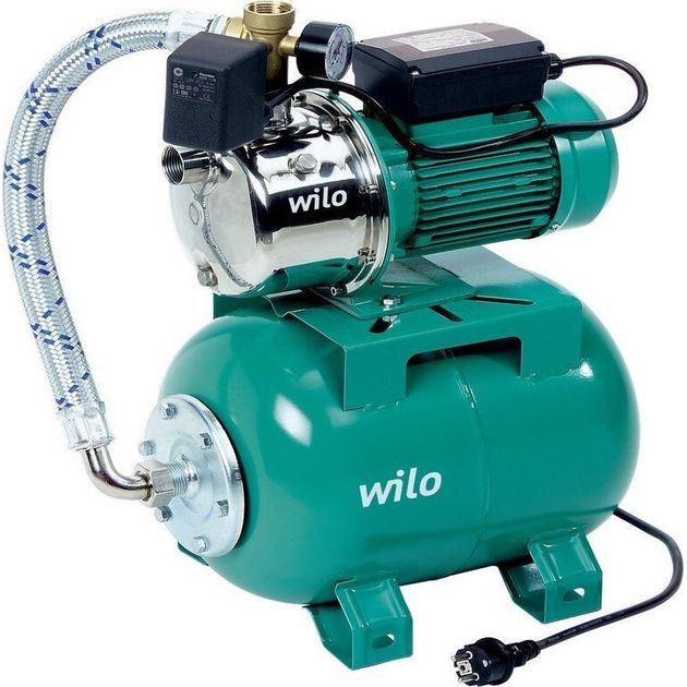 Wilo Насосна станція HWJ 301 EM, для водопостачання, бак 20 л, 2.0 м3/год, 6 бар, 1.1 кВт, фото  | SNABZHENIE.com.ua