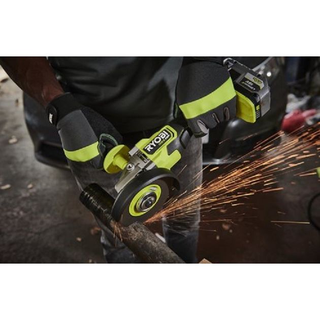 Ryobi Шліфмашина кутова RAG18X-0, акумуляторна ONE+ НР, безщіткова, 125мм, 18В (без АКБ та ЗУ), фото , зображення 6 | SNABZHENIE.com.ua Ryobi Шліфмашина кутова RAG18X-0, акумуляторна ONE+ НР, безщіткова, 125мм, 18В (без АКБ та ЗУ), фото , зображення 6 | SNABZHENIE.com.ua