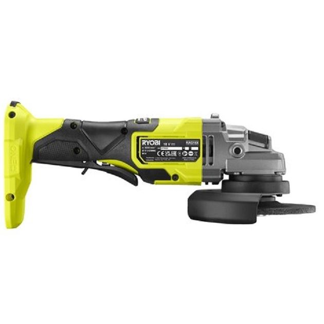Ryobi Шліфмашина кутова RAG18X-0, акумуляторна ONE+ НР, безщіткова, 125мм, 18В (без АКБ та ЗУ), фото , зображення 3 | SNABZHENIE.com.ua Ryobi Шліфмашина кутова RAG18X-0, акумуляторна ONE+ НР, безщіткова, 125мм, 18В (без АКБ та ЗУ), фото , зображення 3 | SNABZHENIE.com.ua