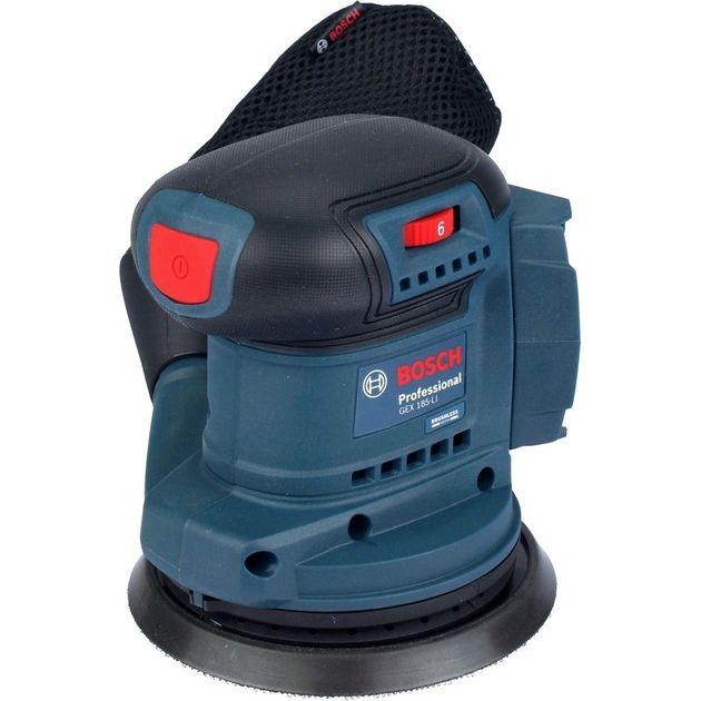 Bosch Шліфмашина ексцентрикова акумуляторна GEX 185-LI 18В 125 мм 6000-10000об·хв 0.93кг без АКБ та ЗП, фото , изображение 10 | SNABZHENIE.com.ua Bosch Шліфмашина ексцентрикова акумуляторна GEX 185-LI 18В 125 мм 6000-10000об·хв 0.93кг без АКБ та ЗП, фото , изображение 10 | SNABZHENIE.com.ua