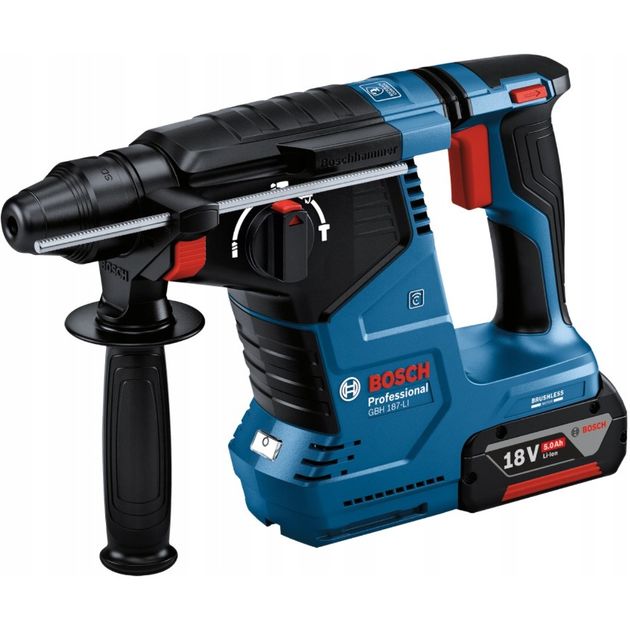 Bosch Перфоратор акумуляторний GBH 187-LI, патрон SDS-plus 24мм, 18В 1х5А, фото  | SNABZHENIE.com.ua