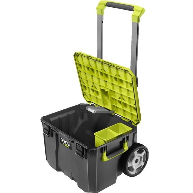 Ryobi Ящик модульний для інструменту Link RSL201, на коліщатках, телескопічна ручка, 39х57х49.5см, пластик, фото  | SNABZHENIE.com.ua