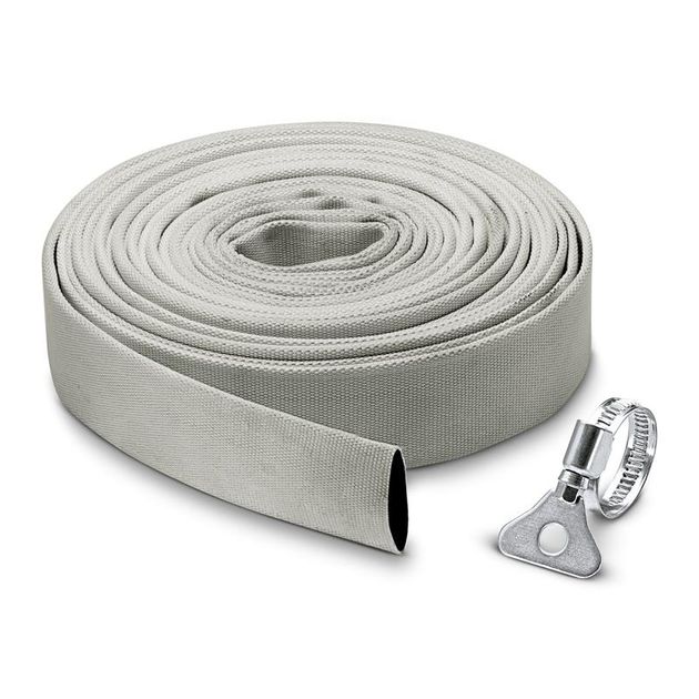Karcher Шланг тканинний еластичний з хомутом з нержавіючої сталі, 10м, фото , изображение 2 | SNABZHENIE.com.ua Karcher Шланг тканинний еластичний з хомутом з нержавіючої сталі, 10м, фото , изображение 2 | SNABZHENIE.com.ua