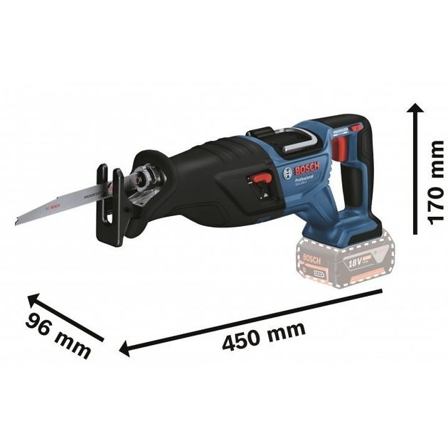 Bosch Пила шабельна акумуляторна GSA 185-LI, 18 В, пропил 230мм, хід 28мм, 3.2кг без АКБ та ЗП, фото , зображення 9 | SNABZHENIE.com.ua Bosch Пила шабельна акумуляторна GSA 185-LI, 18 В, пропил 230мм, хід 28мм, 3.2кг без АКБ та ЗП, фото , зображення 9 | SNABZHENIE.com.ua