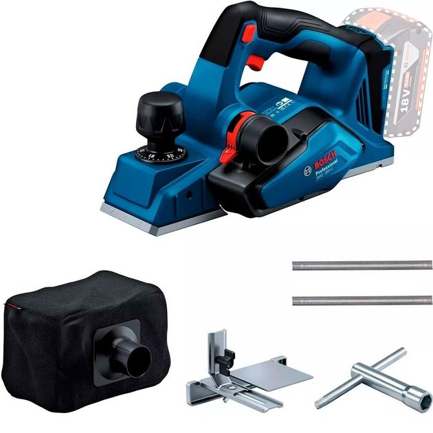 Bosch Рубанок акумуляторний GHO 185-LI, 18В, 82мм, стругання до 2.6мм, паз до 9мм, без АКБ та ЗП, фото , изображение 2 | SNABZHENIE.com.ua