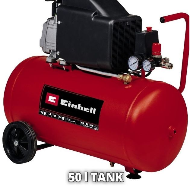 Einhell Компресор повітряний TC-AC 270/50/8, масляний, 1800Вт, 50л, 270л/хв, 8бар, 30.08кг, фото , изображение 8 | SNABZHENIE.com.ua Einhell Компресор повітряний TC-AC 270/50/8, масляний, 1800Вт, 50л, 270л/хв, 8бар, 30.08кг, фото , изображение 8 | SNABZHENIE.com.ua