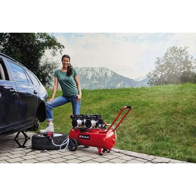 Einhell Компресор повітряний безмасляний TE-AC 270/50 Silent Plus, 1500Вт, 50л, 270л/хв, 8бар, 54дБ, 4 циліндри, 42.6кг, фото , изображение 4 | SNABZHENIE.com.ua Einhell Компресор повітряний безмасляний TE-AC 270/50 Silent Plus, 1500Вт, 50л, 270л/хв, 8бар, 54дБ, 4 циліндри, 42.6кг, фото , изображение 4 | SNABZHENIE.com.ua