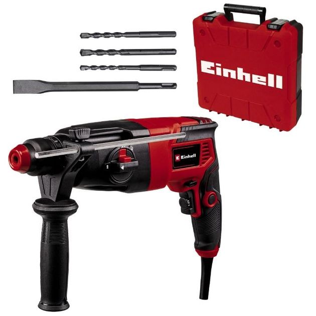 Einhell Перфоратор TC-RH 800 4F Kit, SDS-plus, 620Вт, 2.2Дж, кейс, 2.86кг, фото , зображення 3 | SNABZHENIE.com.ua Einhell Перфоратор TC-RH 800 4F Kit, SDS-plus, 620Вт, 2.2Дж, кейс, 2.86кг, фото , зображення 3 | SNABZHENIE.com.ua