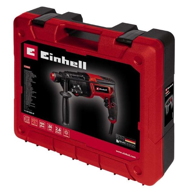 Einhell Перфоратор TC-RH 800 4F, SDS-plus, 800Вт, 2.6Дж, кейс, 3.2кг, фото , изображение 6 | SNABZHENIE.com.ua Einhell Перфоратор TC-RH 800 4F, SDS-plus, 800Вт, 2.6Дж, кейс, 3.2кг, фото , изображение 6 | SNABZHENIE.com.ua