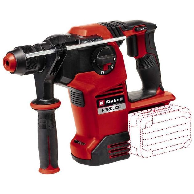 Einhell Перфоратор акумуляторний HEROCCO 36/28, SDS-plus, 36В(18+18), 3.2Дж, 0-1100об•хв, кейс, безщіткоий, 3.35кг, без АКБ та ЗП, фото , зображення 2 | SNABZHENIE.com.ua Einhell Перфоратор акумуляторний HEROCCO 36/28, SDS-plus, 36В(18+18), 3.2Дж, 0-1100об•хв, кейс, безщіткоий, 3.35кг, без АКБ та ЗП, фото , зображення 2 | SNABZHENIE.com.ua