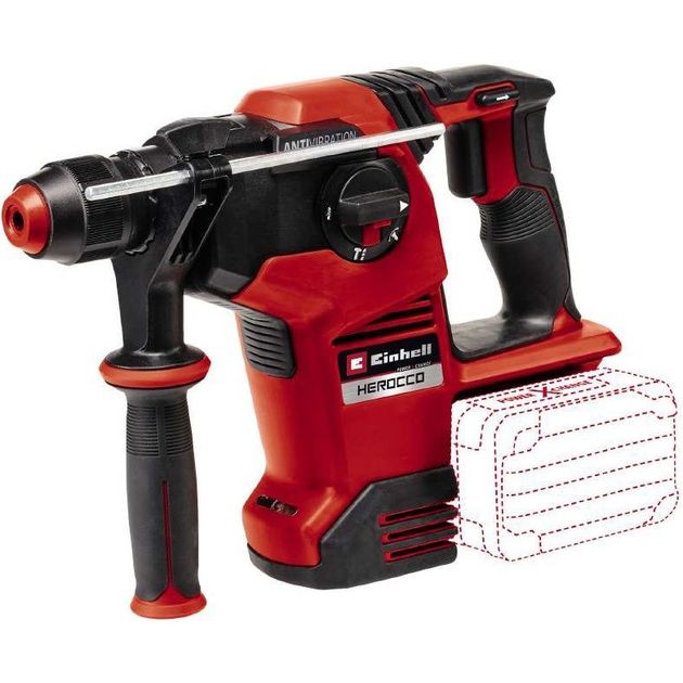 Einhell Перфоратор акумуляторний HEROCCO 36/28, SDS-plus, 36В(18+18), 3.2Дж, 0-1100об•хв, кейс, безщіткоий, 3.35кг, без АКБ та ЗП, фото  | SNABZHENIE.com.ua