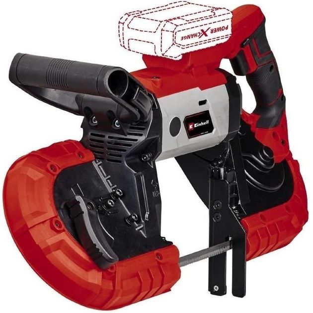 Einhell Пила стрічкова акумуляторна TE-MB 18/127LI - Solo, PXC 18В, 120м•хв, 115/127мм, 2 стрічки по металу 1141х13х0.65мм, LED, 5.5кг, без АКБ і ЗП, фото  | SNABZHENIE.com.ua