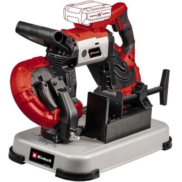 Einhell Пила стрічкова акумуляторна TE-MB 18/127 ULI - Solo, PXC 18В, 120м•хв, 115/127мм, 2 стрічки по металу 1141х13х0.65мм, LED, 12.66кг, без АКБ і ЗП, фото  | SNABZHENIE.com.ua