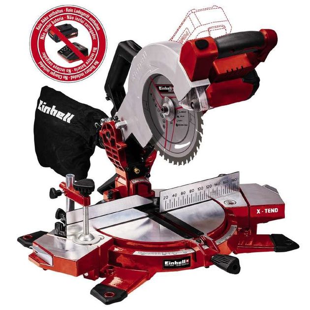 Einhell Пила торцювальна акумуляторна TE-MS 18/210LI - Solo, PXC, 18В, диск 210х30мм, 3000об•хв, LED, лазер, 7кг, без АКБ і ЗП, фото , изображение 5 | SNABZHENIE.com.ua Einhell Пила торцювальна акумуляторна TE-MS 18/210LI - Solo, PXC, 18В, диск 210х30мм, 3000об•хв, LED, лазер, 7кг, без АКБ і ЗП, фото , изображение 5 | SNABZHENIE.com.ua