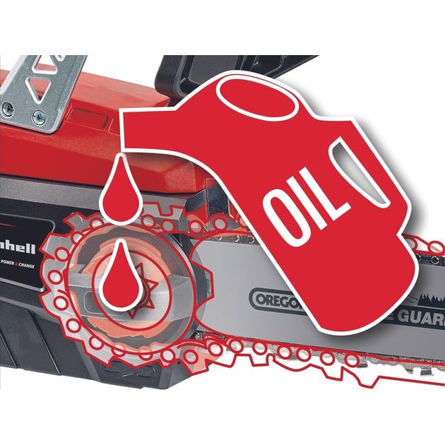 Einhell Пила ланцюгова акумуляторна GE-LC 18/25 Li Set, PXC, 18В, шина 25см, 4.3м/с, акум. 3,0Ah і зарядний пристрій, додатковий ланцюг, 3.6кг, фото , зображення 6 | SNABZHENIE.com.ua Einhell Пила ланцюгова акумуляторна GE-LC 18/25 Li Set, PXC, 18В, шина 25см, 4.3м/с, акум. 3,0Ah і зарядний пристрій, додатковий ланцюг, 3.6кг, фото , зображення 6 | SNABZHENIE.com.ua