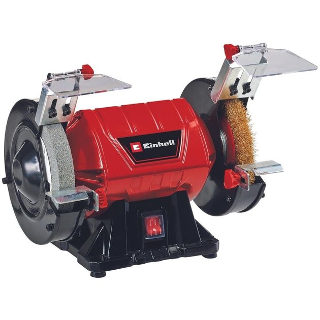 Einhell Точильно-шліфувальний верстат TC-BG 150 B, 350Вт, 2980об/хв, диск і щітка для зачищення, 7.9кг, фото  | SNABZHENIE.com.ua