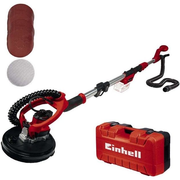 Einhell Шліфмашина для стін акумуляторна TP-DW 18/225LI - Solo, 18В, 225мм, 600-1200об•хв, 1.1-1.65м, кейс, 3.62кг, без АКБ і ЗП, фото , зображення 3 | SNABZHENIE.com.ua Einhell Шліфмашина для стін акумуляторна TP-DW 18/225LI - Solo, 18В, 225мм, 600-1200об•хв, 1.1-1.65м, кейс, 3.62кг, без АКБ і ЗП, фото , зображення 3 | SNABZHENIE.com.ua