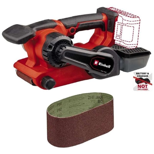 Einhell Шліфмашина стрічкова акумуляторна TP-BS 18/457LI BL - Solo, PXC, 18В, 120-250м•хв, стрічка 457х75мм, безщіткова, 2.58кг, без АКБ і ЗП, фото , изображение 5 | SNABZHENIE.com.ua Einhell Шліфмашина стрічкова акумуляторна TP-BS 18/457LI BL - Solo, PXC, 18В, 120-250м•хв, стрічка 457х75мм, безщіткова, 2.58кг, без АКБ і ЗП, фото , изображение 5 | SNABZHENIE.com.ua