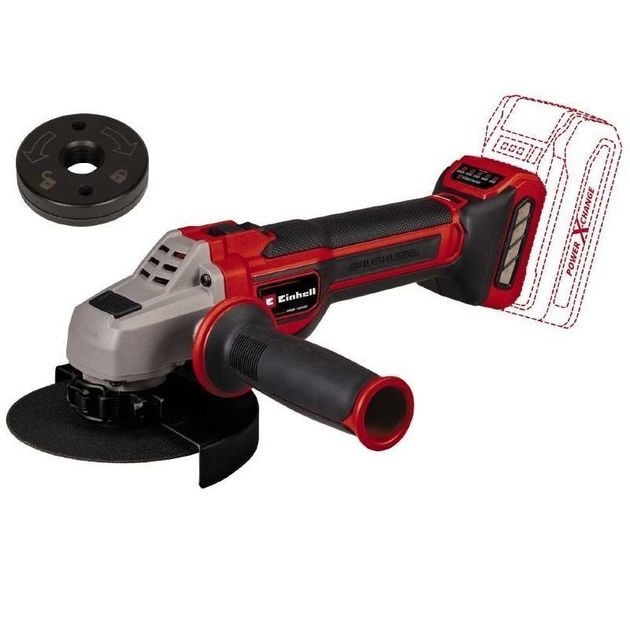 Einhell Шліфмашина кутова акумуляторна TP-AG 18/125 CE QLI - Solo, PXC, 125мм, 18В, 3000-10500об•хв, постійні оберти, 1.7кг, без АКБ і ЗП, фото , изображение 6 | SNABZHENIE.com.ua Einhell Шліфмашина кутова акумуляторна TP-AG 18/125 CE QLI - Solo, PXC, 125мм, 18В, 3000-10500об•хв, постійні оберти, 1.7кг, без АКБ і ЗП, фото , изображение 6 | SNABZHENIE.com.ua