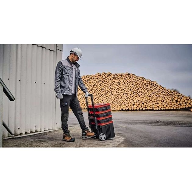 Einhell Ящик модульний для інструменту E-Case L, на коліщатках, телескопічна ручка, 40.6х44.4х35.5см, пластик, фото , изображение 6 | SNABZHENIE.com.ua Einhell Ящик модульний для інструменту E-Case L, на коліщатках, телескопічна ручка, 40.6х44.4х35.5см, пластик, фото , изображение 6 | SNABZHENIE.com.ua