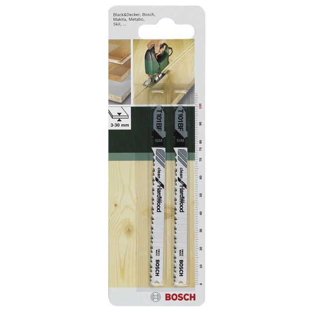 Bosch Полотно пиляльне для електролобзика BiM по дереву, T 101 BF, 2.7х100мм, 2шт, фото , зображення 2 | SNABZHENIE.com.ua