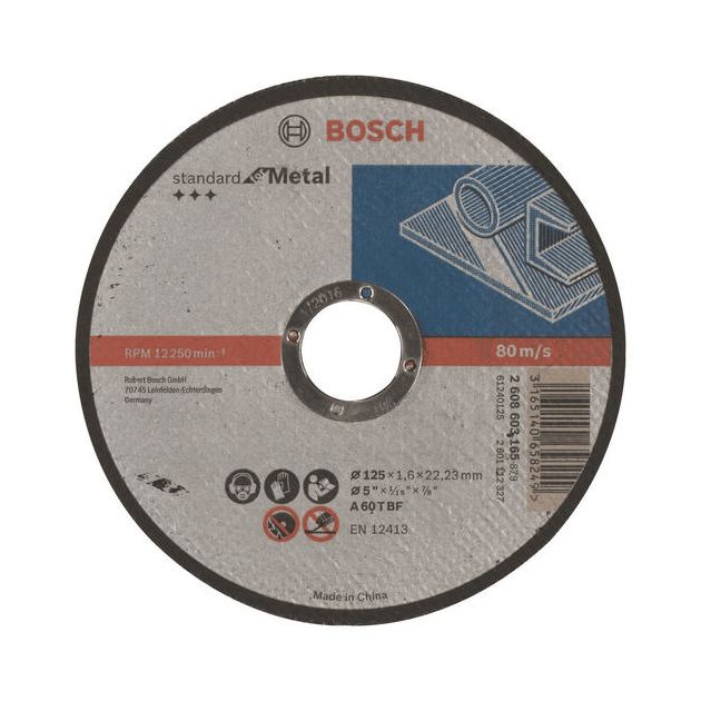 Bosch Диск відрізний по металу Standard for Metal прямий 125х1.6мм, фото , изображение 2 | SNABZHENIE.com.ua Bosch Диск відрізний по металу Standard for Metal прямий 125х1.6мм, фото , изображение 2 | SNABZHENIE.com.ua