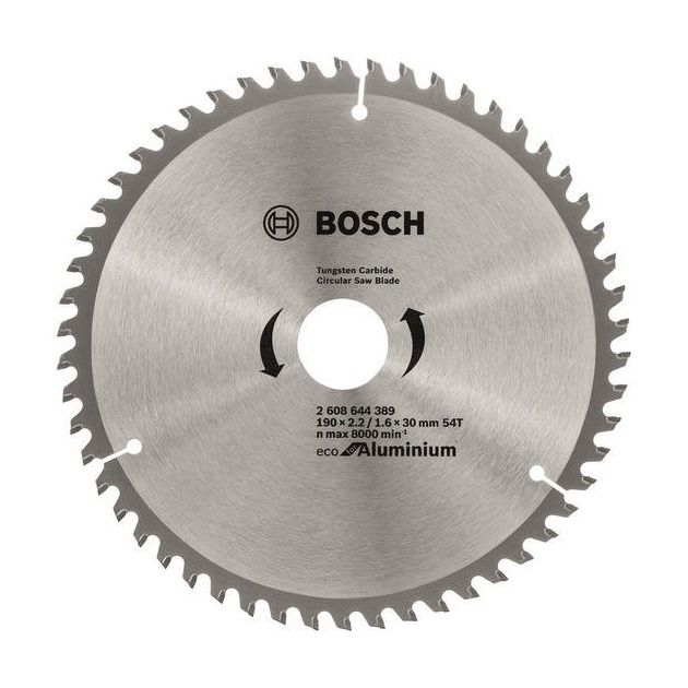 Bosch Диск пиляльний Eco for Aluminium 190x2.42/1.6x30мм 54TCG, фото  | SNABZHENIE.com.ua