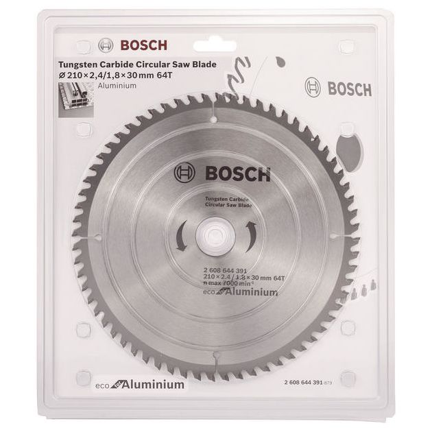 Bosch Диск пиляльний Eco for Aluminium 210x2.4x30-64T, фото , зображення 3 | SNABZHENIE.com.ua Bosch Диск пиляльний Eco for Aluminium 210x2.4x30-64T, фото , зображення 3 | SNABZHENIE.com.ua