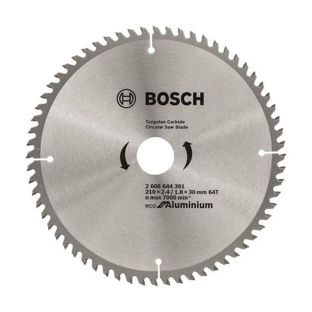 Bosch Диск пиляльний Eco for Aluminium 210x2.4x30-64T, фото  | SNABZHENIE.com.ua