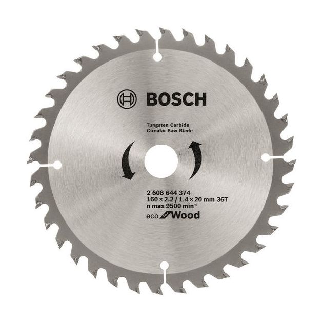 Bosch Диск пиляльний Eco for Wood 160x2.2x20-36T, фото , изображение 2 | SNABZHENIE.com.ua