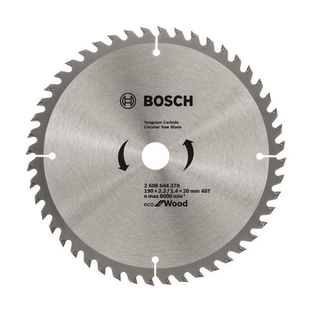 Bosch Диск пиляльний Eco for Wood 190x2.2x20-48T, фото , зображення 2 | SNABZHENIE.com.ua Bosch Диск пиляльний Eco for Wood 190x2.2x20-48T, фото , зображення 2 | SNABZHENIE.com.ua