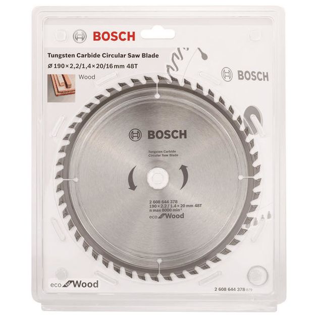 Bosch Диск пиляльний Eco for Wood 190x2.2x20-48T, фото , зображення 3 | SNABZHENIE.com.ua Bosch Диск пиляльний Eco for Wood 190x2.2x20-48T, фото , зображення 3 | SNABZHENIE.com.ua