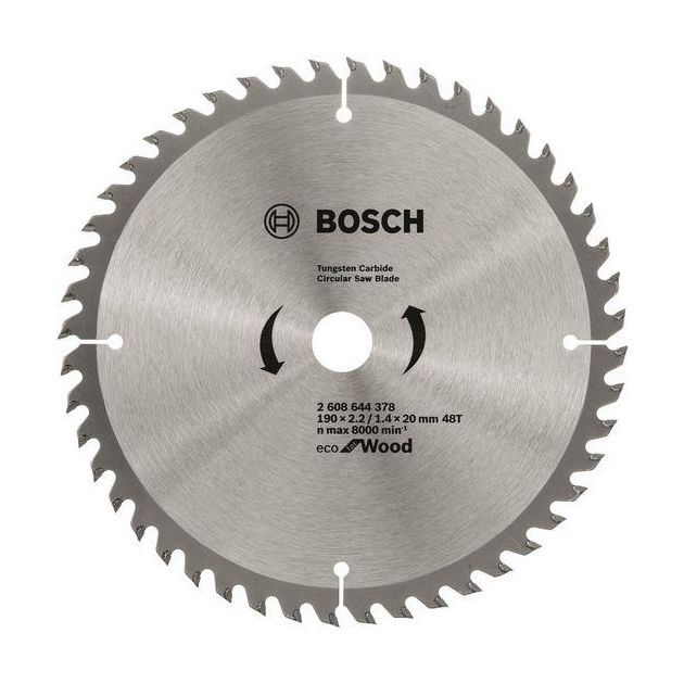 Bosch Диск пиляльний Eco for Wood 190x2.2x20-48T, фото  | SNABZHENIE.com.ua