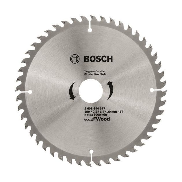 Bosch Диск пиляльний Eco for Wood 190x2.2x30-48T, фото , изображение 2 | SNABZHENIE.com.ua