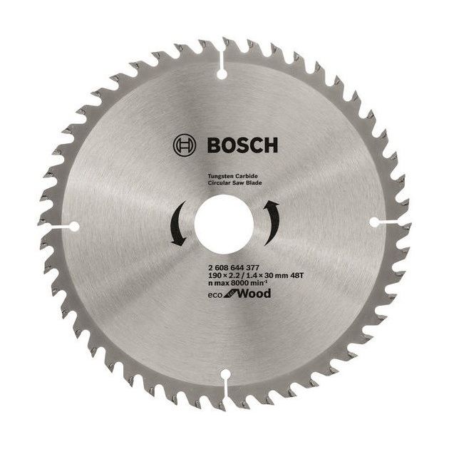 Bosch Диск пиляльний Eco for Wood 190x2.2x30-48T, фото  | SNABZHENIE.com.ua