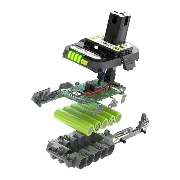 Ryobi Акумулятор ONE+ RB1820C 18В 2А·год 0.4кг (unpacked), фото , зображення 7 | SNABZHENIE.com.ua Ryobi Акумулятор ONE+ RB1820C 18В 2А·год 0.4кг (unpacked), фото , зображення 7 | SNABZHENIE.com.ua