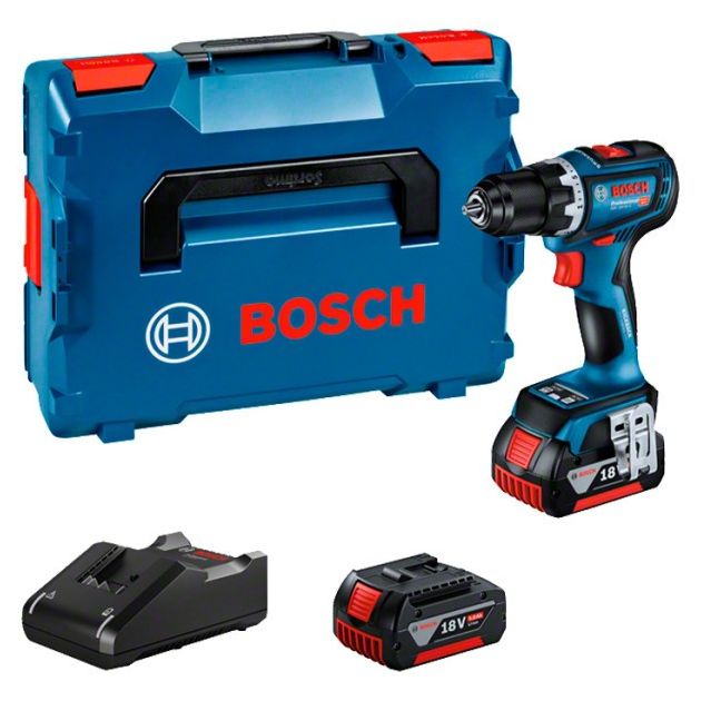 Bosch Шурупокрут-дриль ударний акумуляторний GSR 18V-90 C 18В 2х5А·год 36-64Нм 0-2100об·хв кейс 1.1кг, фото , зображення 3 | SNABZHENIE.com.ua Bosch Шурупокрут-дриль ударний акумуляторний GSR 18V-90 C 18В 2х5А·год 36-64Нм 0-2100об·хв кейс 1.1кг, фото , зображення 3 | SNABZHENIE.com.ua