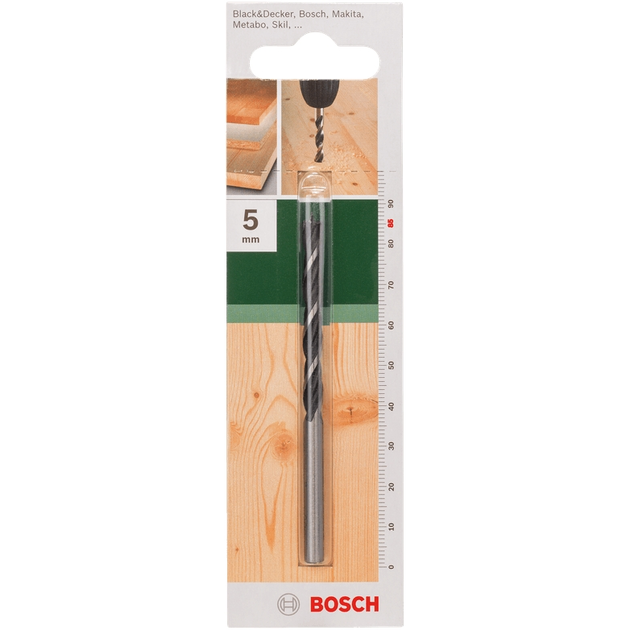 Bosch Свердло по дереву спіральне 5x50мм, фото , зображення 3 | SNABZHENIE.com.ua